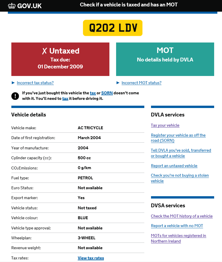Invacar Q202LDV tax status 2019.png