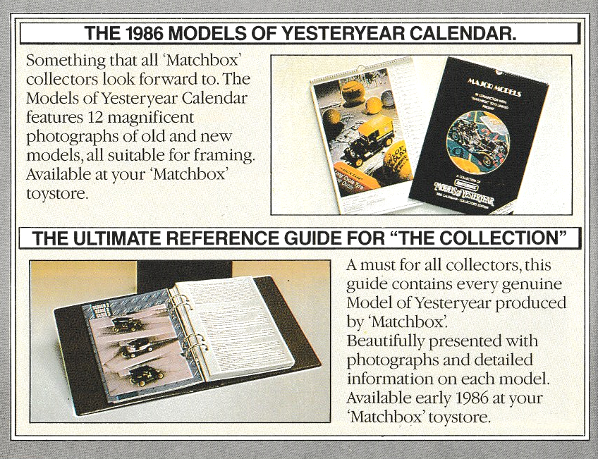 Matchbox Collectors' Catalogue 1986/87