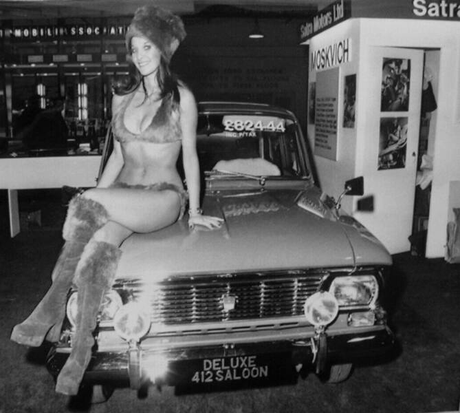 Satra motors Moskvich importers stand 1972.jpg